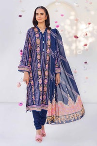 UAE -3PC Printed Cambric Unstitched Suit with Lawn Dupatta CBN-32005 B