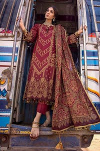 UAE -3PC Glitter Printed Lawn Unstitched Suit CL-32539 A