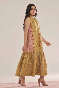 UAE -Unstitched Gold Printed Lawn Shirt SL-42038 B