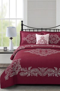 UAE -Rose Red Luxury Bed Spread