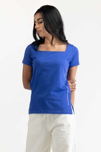 UAE -Royal Blue Knit T-Shirt 231-213-006 A