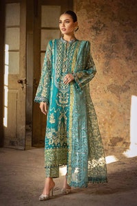 UAE -3PC Sequins Embroidered Organza Unstitched Suit with Lurex Organza Dupatta FE-32069