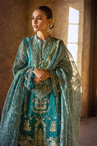 UAE -3PC Sequins Embroidered Organza Unstitched Suit with Lurex Organza Dupatta FE-32069