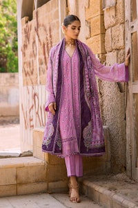 UAE -3PC Embroidered Chiffon Unstitched Suit with Digital Printed Paper Cotton Dupatta FE-32022