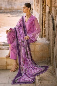 UAE -3PC Embroidered Chiffon Unstitched Suit with Digital Printed Paper Cotton Dupatta FE-32022