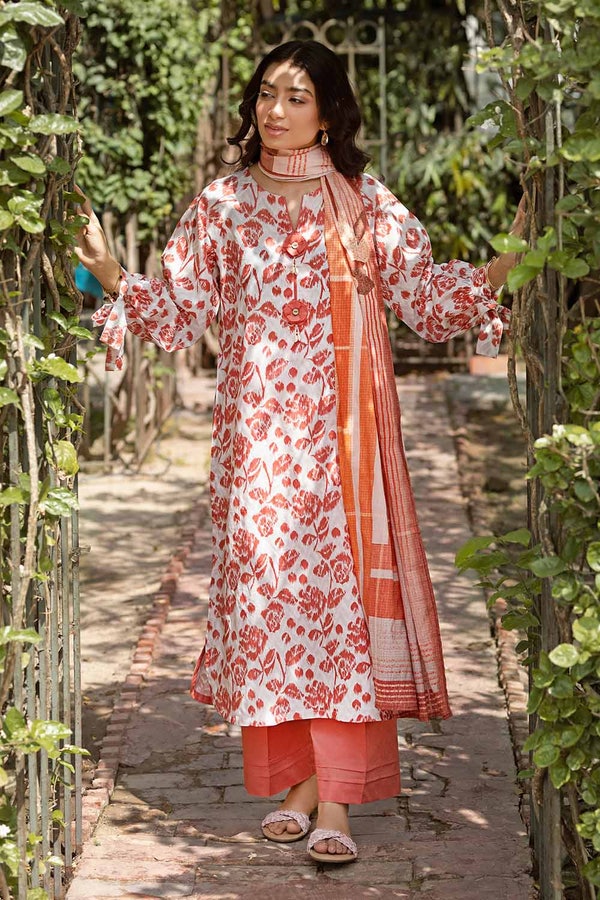 UAE -3PC Printed Lawn Unstitched Suit CL-32577