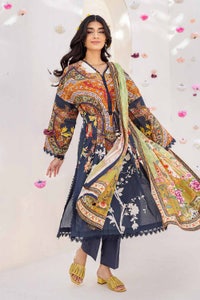 UAE -3PC Printed Cambric Unstitched Suit with Lawn Dupatta CBN-32016