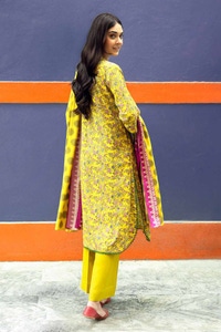 UAE -3PC Printed Dobby Linen Unstitched Suit LT-32022 A