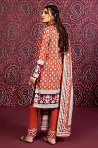 UAE -3PC Embroidered Printed Khaddar Unstitched Suit K-32024 A