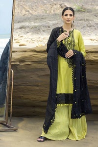 UAE -3PC Embroidered Leno Unstitched Suit with Jacquard Dupatta MJ-32050