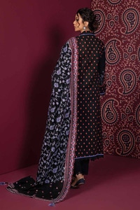 UAE -3PC Embroidered Khaddar Unstitched Suit with Embroidered Khaddar Dupatta K-32030