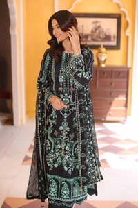 UAE -3PC Sequins and Zari Embroidered Lawn Unstitched Suit with Sequins and Zari Embroidered Chiffon Dupatta PM-32002
