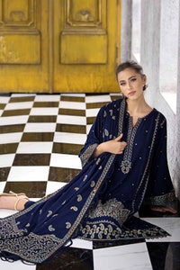 UAE -3PC Embroidered Pashmina Unstitched Suit with Embroidered Pashmina Shawl AP-32065