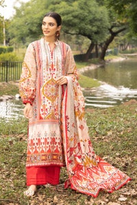 UAE -3PC Printed Lawn Unstitched Suit with Denting Lawn Dupatta DN-32107 B