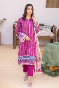 UAE -3PC Lawn Printed Unstitched Suit CL-32328 B