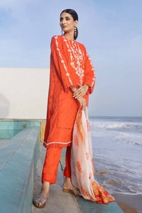 UAE -3PC Embroidered Jacquard Unstitched Suit with Sequins Paper Cotton Dupatta MJ-32055
