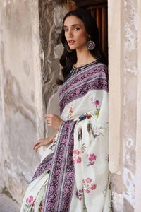 UAE -2PC Lawn Unstitched Saree Blouse SR-32002