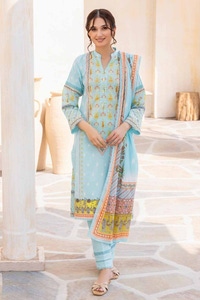 UAE -3PC Printed Lawn Unstitched Suit CL-32490 B