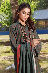 UAE -3PC Printed Karandi Unstitched Suit AY-32004