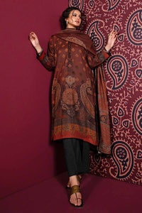 UAE -3PC Cotton Linen Unstitched Suit K-32007