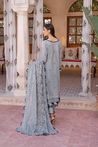 UAE -3PC Embroidered Lawn Unstitched Suit With Embroidered Denting Lawn Dupatta DN-32025