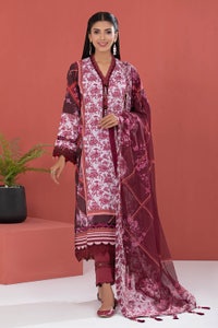 UAE -3PC Silk Unstitched Digital Printed Suit With Chiffon Dupatta CR-22007