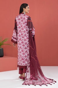 UAE -3PC Silk Unstitched Digital Printed Suit With Chiffon Dupatta CR-22007