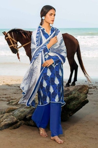 UAE -3PC Printed Linen Unstitched Suit LT-32020 A