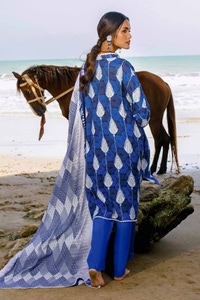 UAE -3PC Printed Linen Unstitched Suit LT-32020 A