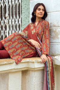 UAE -3PC Digital Printed Linen Unstitched Suit LT-32010 B