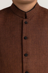UAE -Rust Stylized Waist Coat KWC-PD23-008