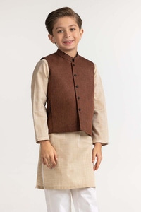 UAE -Rust Stylized Waist Coat KWC-PD23-008