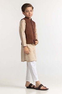 UAE -Rust Stylized Waist Coat KWC-PD23-008