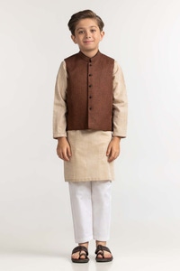 UAE -Rust Stylized Waist Coat KWC-PD23-008