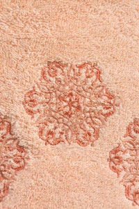 UAE -3PC Salmon Combed Embroidered Towel Set Towel