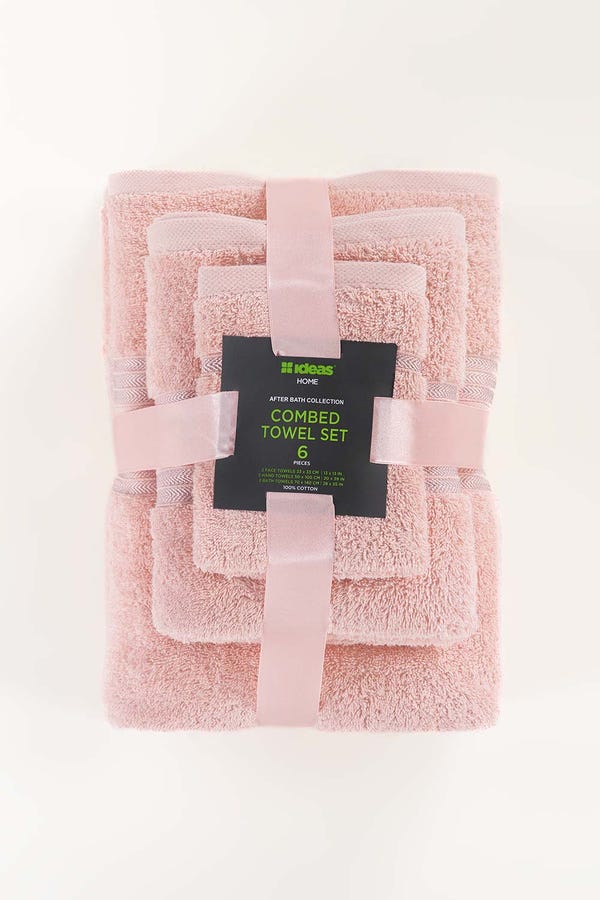 UAE -Salmon Combed 6 Pcs Towel Set