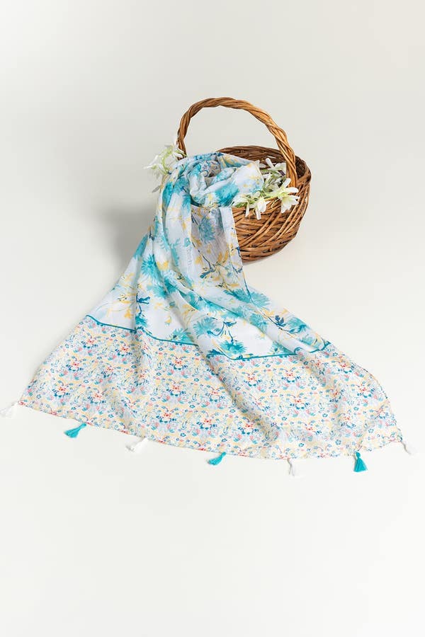 UAE-Slub Lawn Printed Scarf SCF-43054