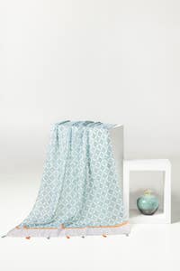 UAE-Multicolored Slub Lawn Printed Scarves SCF-43060