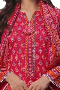 UAE -3 Piece Unstitched Printed Khaddar Suit SD-42005