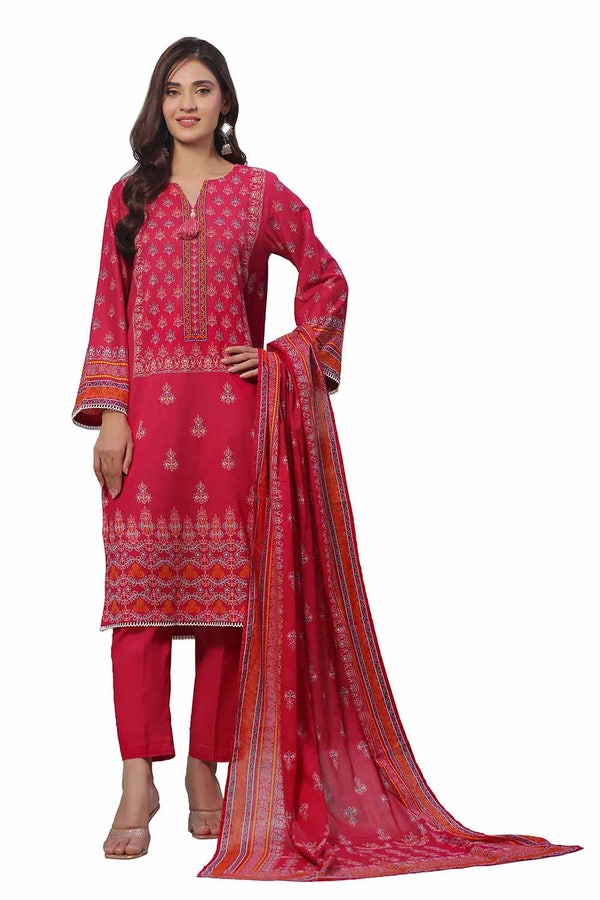 UAE -3 Piece Unstitched Printed Khaddar Suit SD-42005