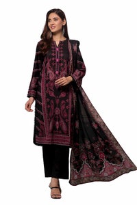 UAE -3 Piece Unstitched Printed Khaddar Suit SD-42026