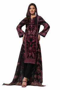 UAE -3 Piece Unstitched Printed Khaddar Suit SD-42026