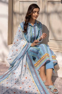 UAE -3PC Printed Lawn Unstitched Suit CL-32383 A
