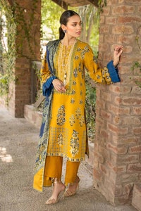 UAE -3PC Embroidered Cambric Unstitched Suit with Digital Printed Dobby Dupatta DB-32018