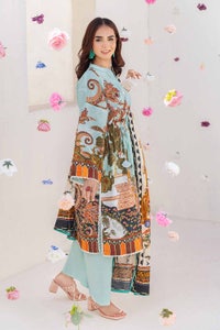 UAE -3PC Printed Cambric Unstitched Suit with Lawn Dupatta CBN-32025