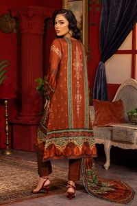 UAE -3PC Digital Printed Linen Unstitched Suit with Linen Jacquard Dupatta LT-32025