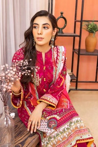 UAE -3PC Printed Cambric Unstitched Suit with Lawn Dupatta CBN-32024