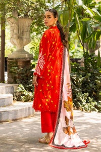 UAE -3PC Embroidered Cambric Unstitched Suit with Digital Printed Lawn Dupatta CBE-32007