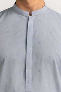 UAE -Serenity Blue Embroidered Kurta KR-EMB24-024