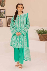 UAE -3PC Printed Lawn Unstitched Suit CL-32587 B